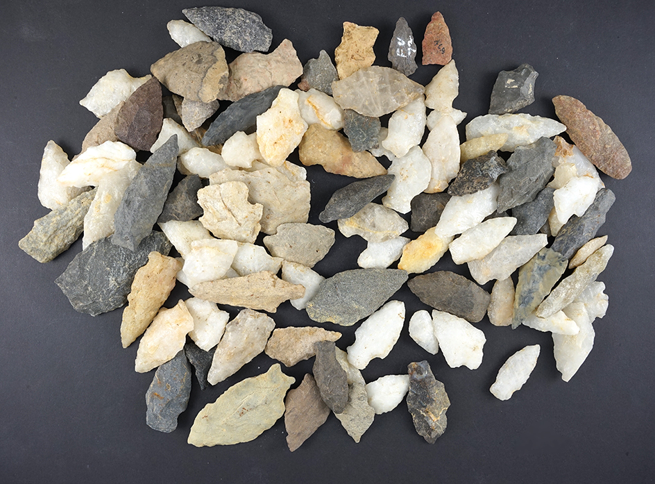 Set of 100 points found in the Eastern U.S. The largest is 2 3/4".