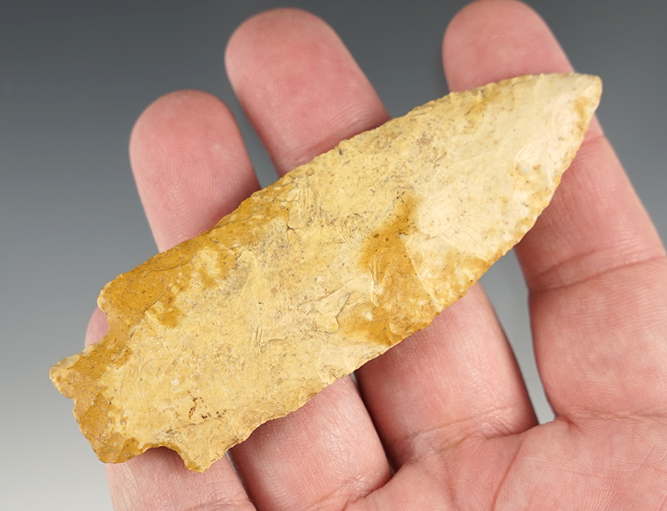 3 3/4" Kentucky Stemmed point that is well patinated.