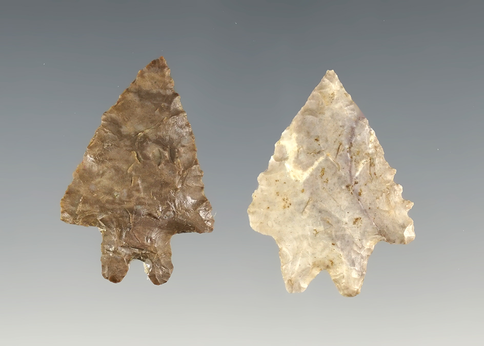 Pair of finely made Ohio Bifurcates in great condition. The largest is 1 5/16". Ex. Ron Sauer.