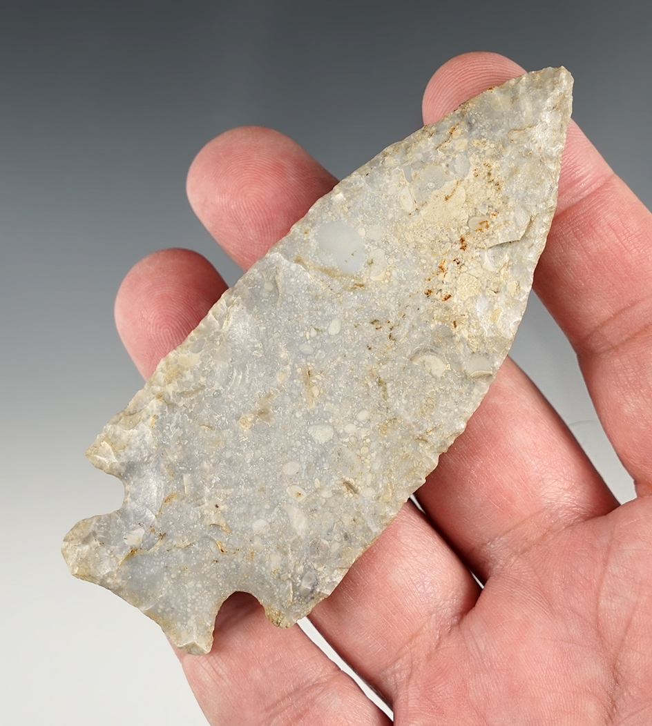 4" Stilwell found in Crittenden, Kentucky. Nicely made. Ex. Gary Noel. Comes with a Dickey COA.