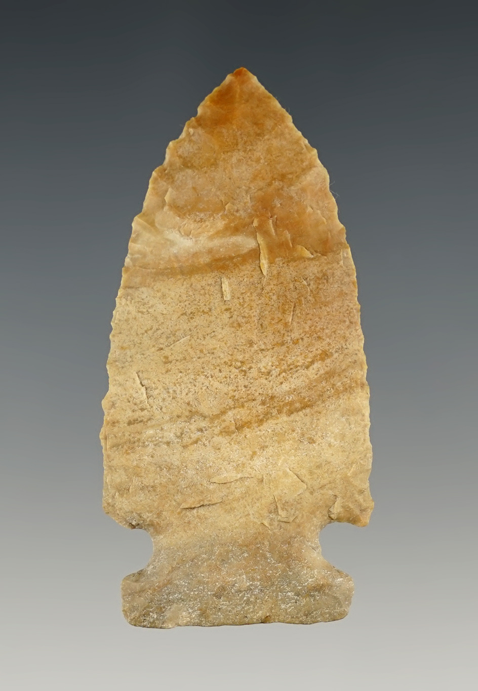 Thin and well flaked 2 5/16" Side Notch. Found in the Midwestern U.S. Ex. Ron Sauer collection.