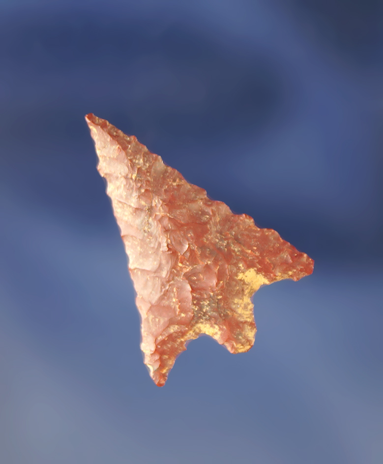 13/16" nicely flaked rabbit Island made from dark red Jasper. Found near the Columbia River