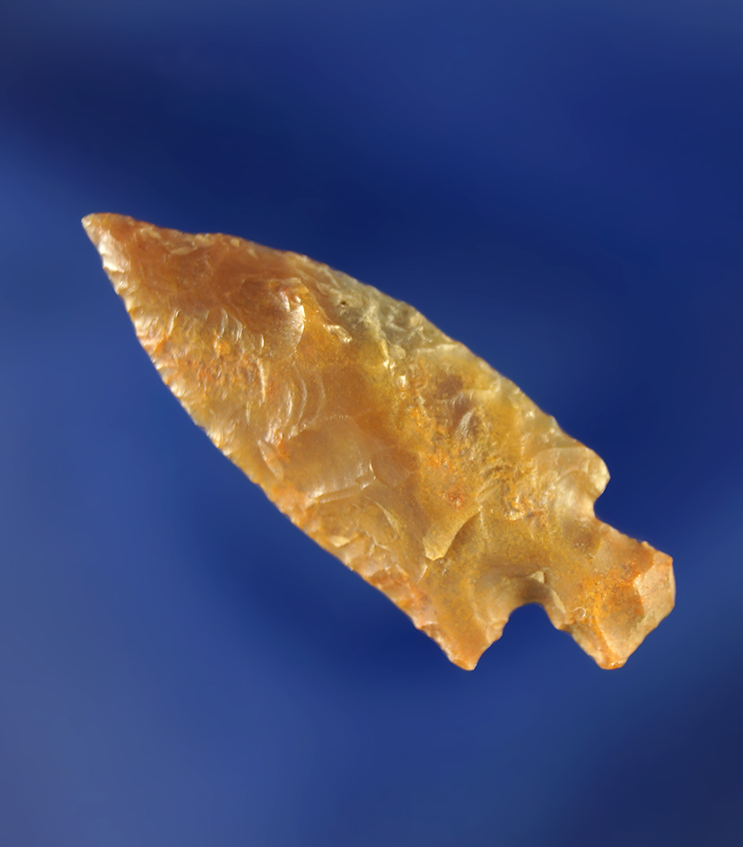 1 3/16" Rose Springs is nicely flaked on both sides.