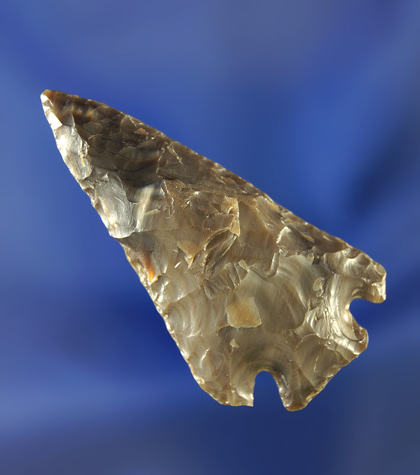 1 7/8" well patinated Quilomene Bar. Found by Dewey Schmid, prior to 1955, mid Columbia River.