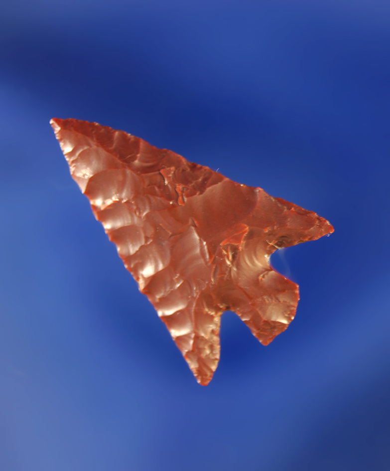 15/16 Columbia Plateau with excellent flaking and style made from attractive red Jasper.