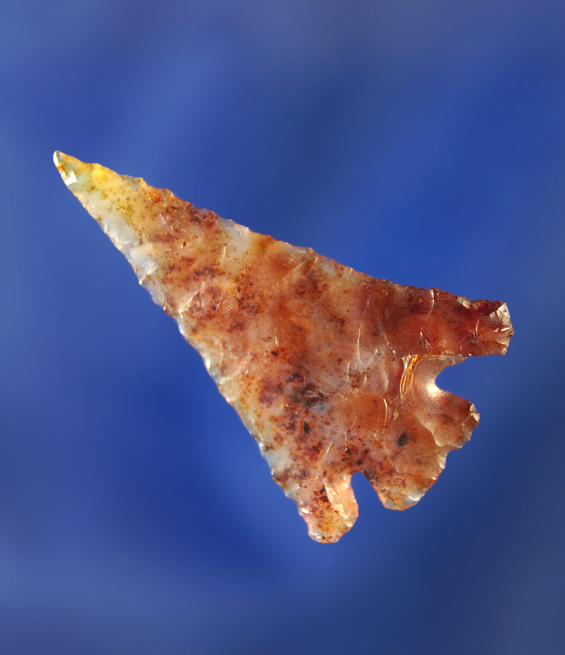 1 3/8" Eastgate that is incredibly thin and well flaked from beautiful agate.