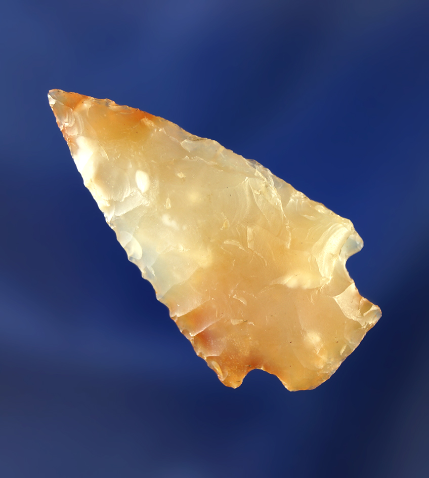 1 1/2" Merrybell made from attractive semi translucent pink and white chalcedony.