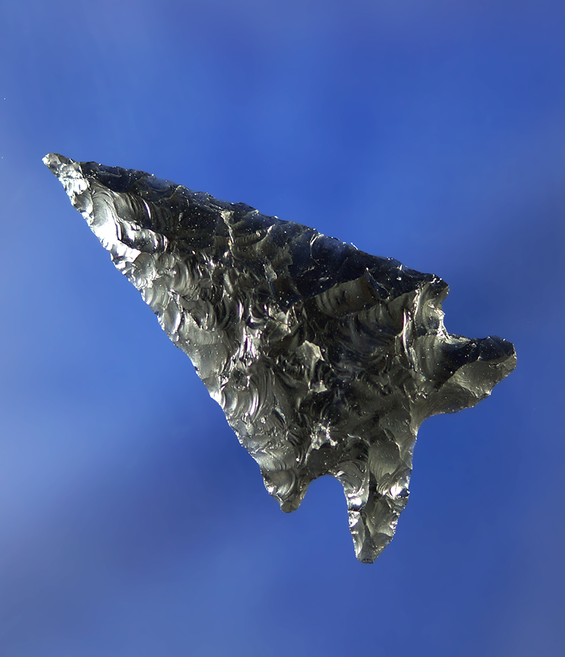 1 5/8" classic style obsidian Elko Eared found near Fort Rock Oregon.