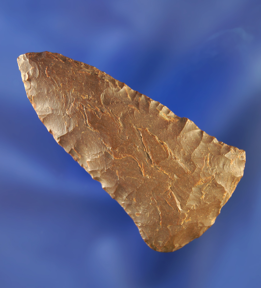 2 1/4" Brown Jasper Plateau Pentagonal that is nice with a scraper end.