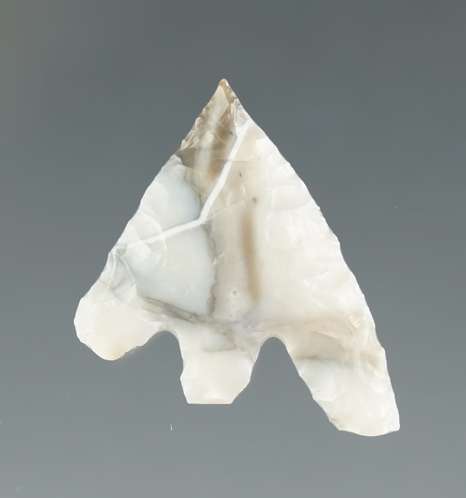 Ex. Museum!  15/16" Gunther point with a long swept ear - made from agate - Oregon.