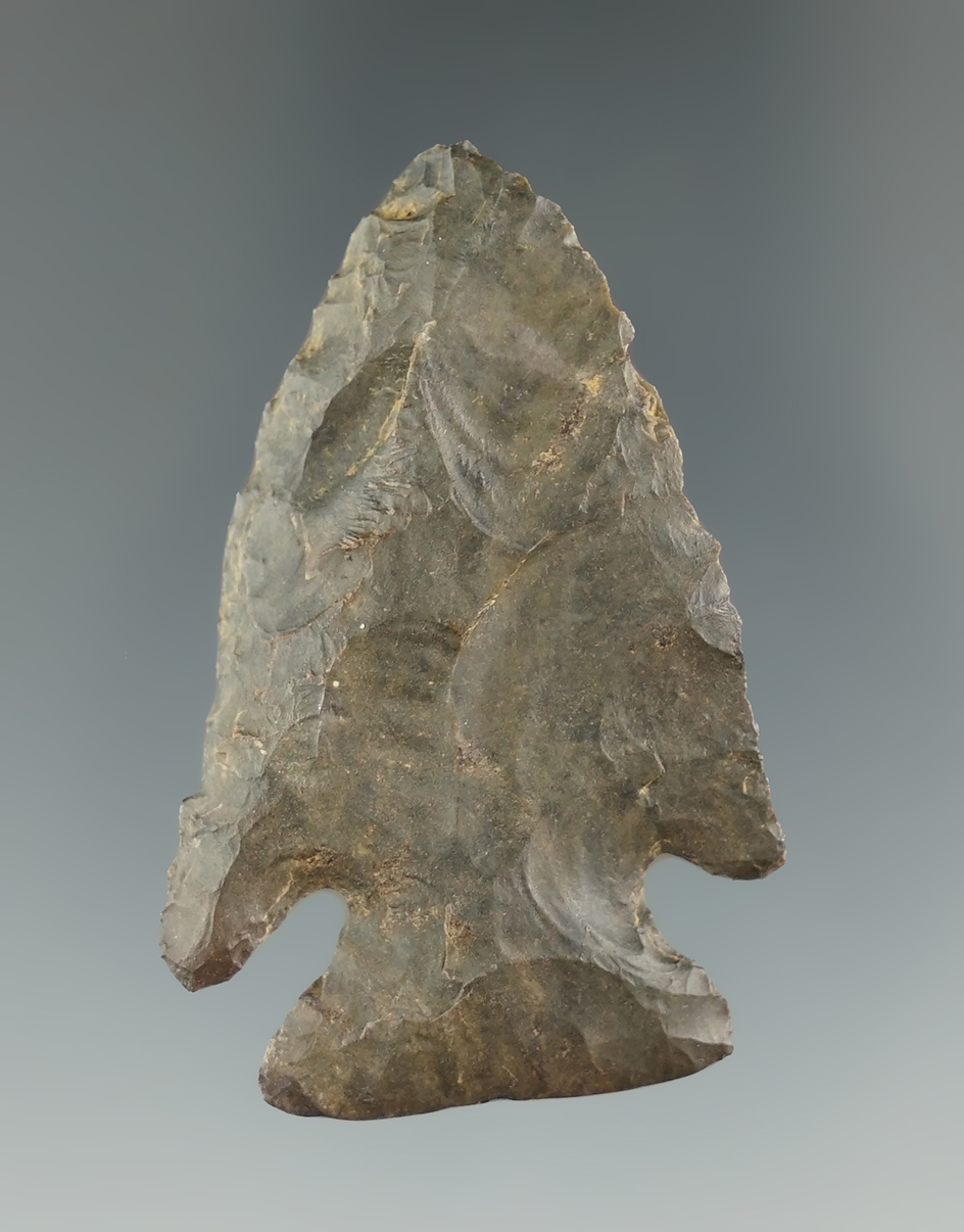 2 1/16" Archaic Thebes Bevel found in Kentucky.