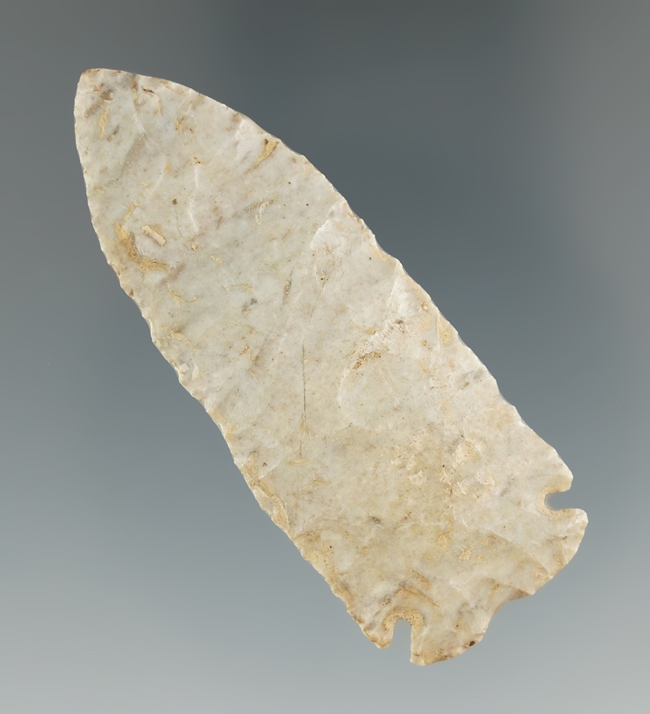 Nice! Rare style 2 3/8" micro-notch with excellent flaking found in Meade County Kentucky.