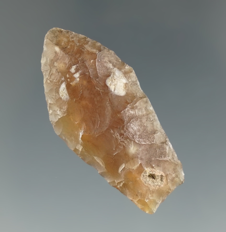 1 9/16" Paleo Spedis made from beautiful semi translucent Calcedony found in Oregon.