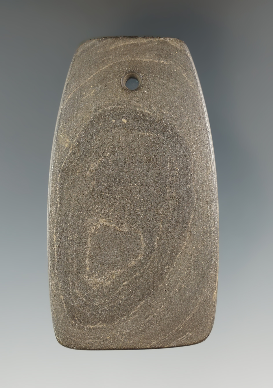 3 1/8" Hopewell Trapezoidal Pendant made from Banded Slate