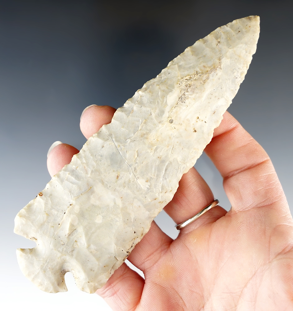 Large 5 1/16" Flint Ridge Flint Dovetail, Ohio.