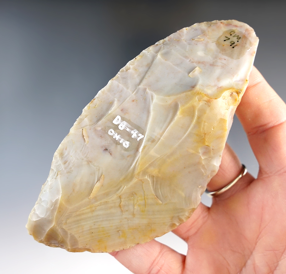 4 5/8" Knife made from Flint Ridge Flint. Ohio.