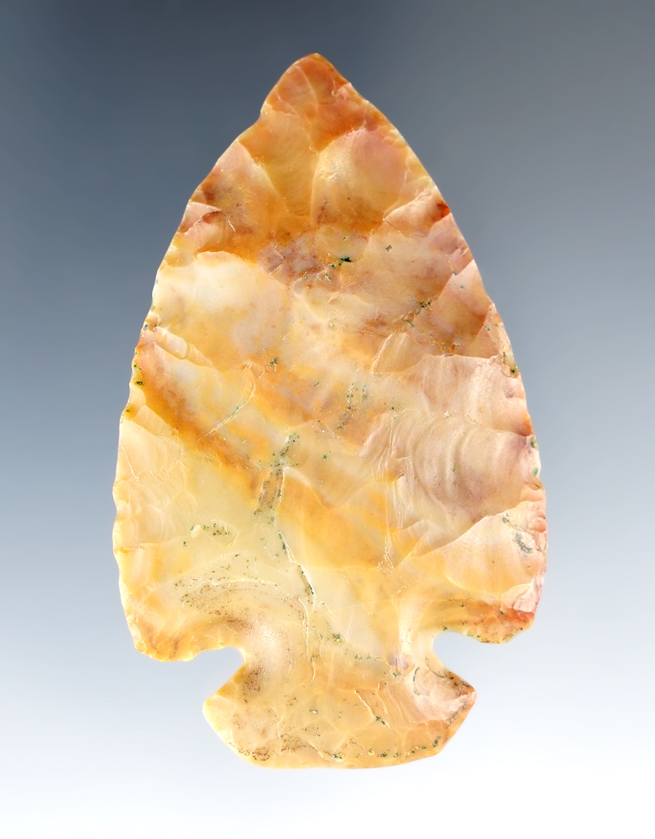 2 3/8" Colored Flint Ridge Button Base Dovetail, Ohio.