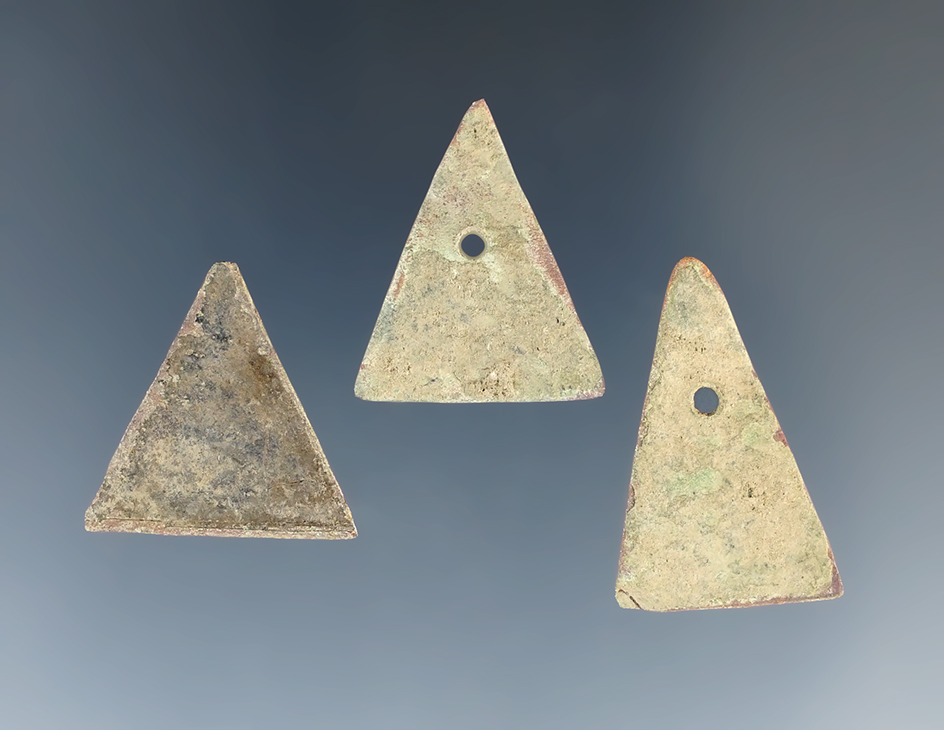 Set of 3  Metal Arrow points, largest is 1", New York.