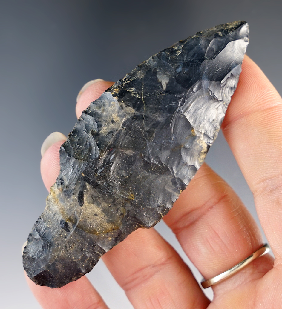 3 1/4" Ohio Adena Point made from Coshocton Flint.