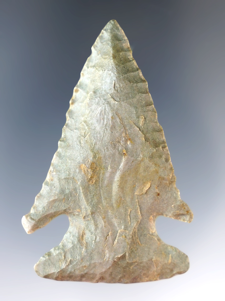 2 3/8" Beveled Thebes found in Clinton Co., Ohio.