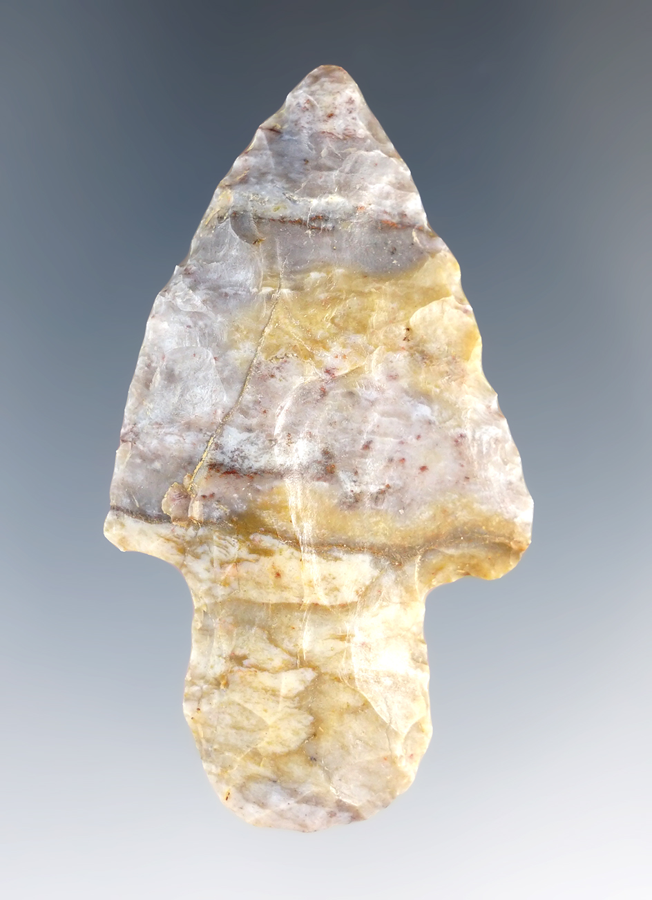 2 1/4" Adena Point found in Knox Co., Ohio, Flint.