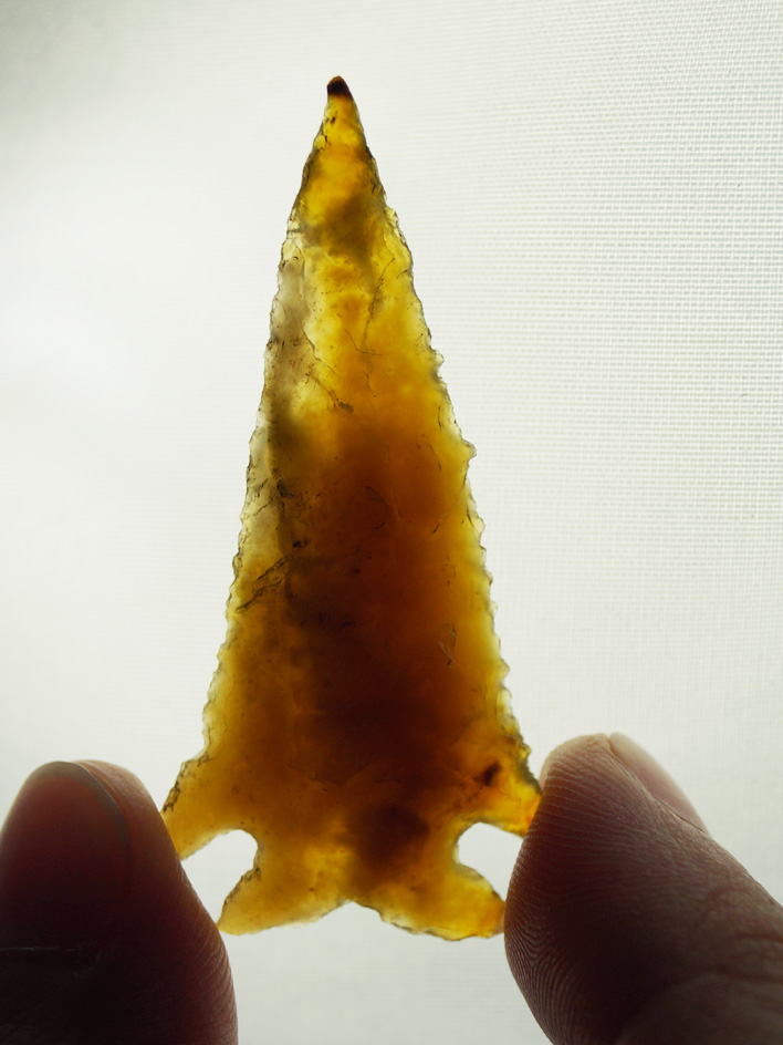 Exceptional material quality on this 1 13/16" Elko with one tiny spot of restoration- Agate.