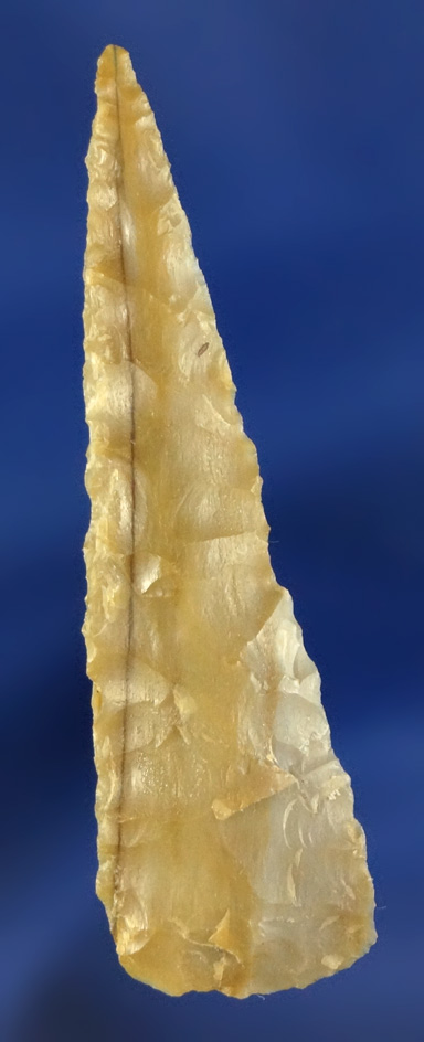 2" Triangular Point made from beautiful high-quality banded petrified wood found in Oregon.