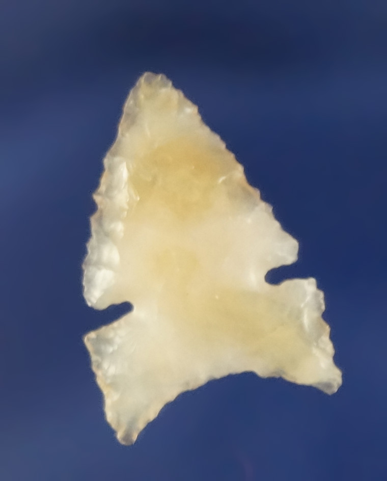 3/4" Desert Delta with incredible micro-notches made from semi translucent Chalcedony