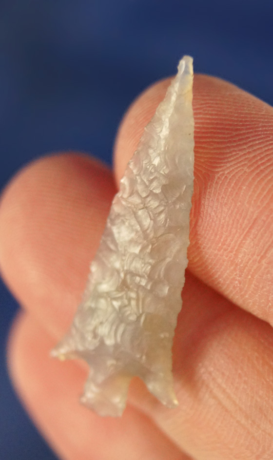 Incredibly well flaked with exceptional style, 1 1/4" Rose Springs high-quality translucent Agate