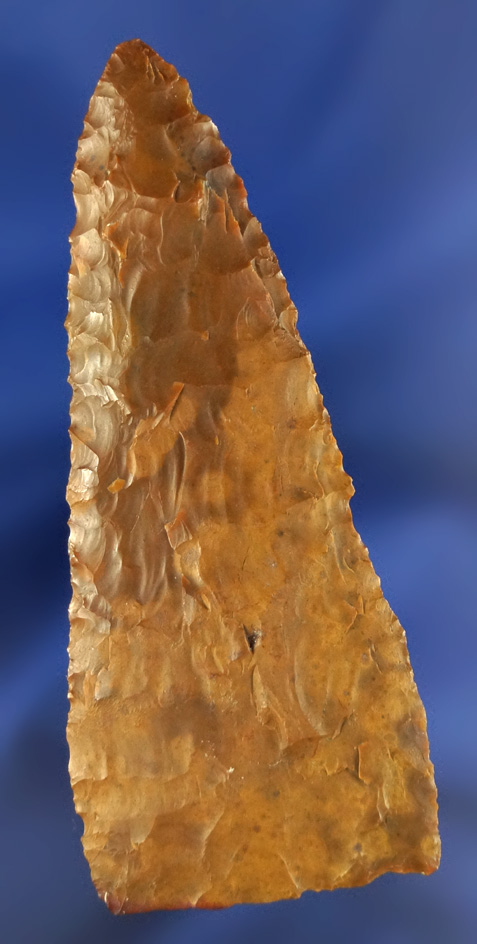 2 3/4" Plateau Pentagonal that is thin and very well flaked from beautiful mottled brown Jasper.