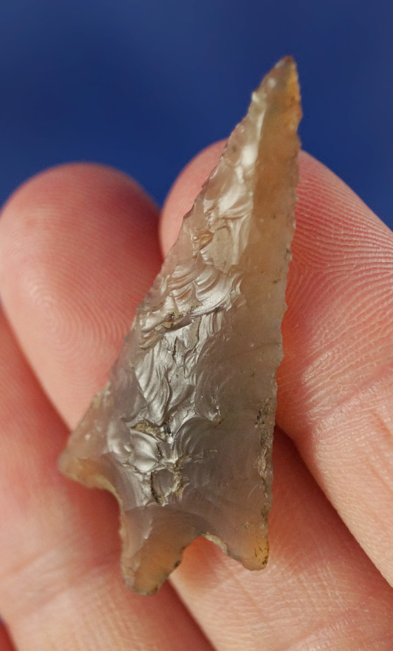 Beautiful! 1 5/8" Rabbit Island made from highly translucent Agate with exceptional flaking.