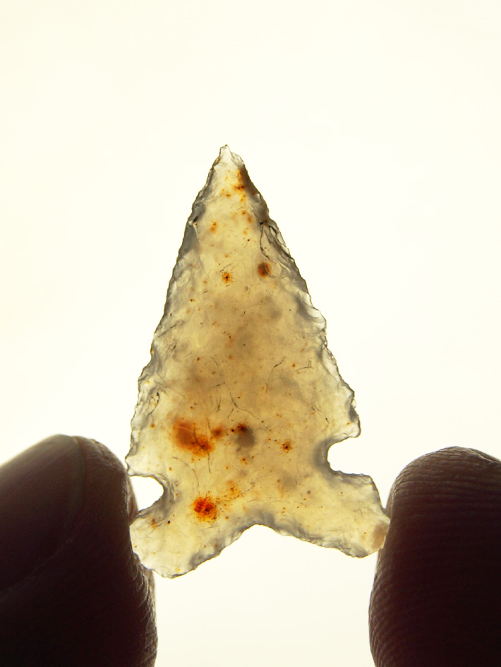 Exceptional material! 3/4" Desert Sidenotch made from highly translucent clear Agate