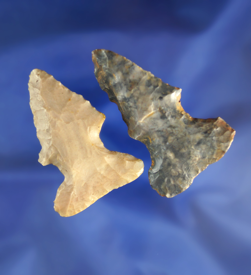 Pair of archaic Thebes bevels that were well used in ancient times to the point of exhaustion.