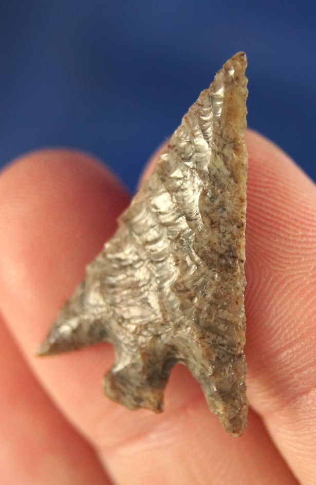 1 1/8" classic style Columbia Plateau that is well flaked on both sides - Columbia River. Ex. Bishop