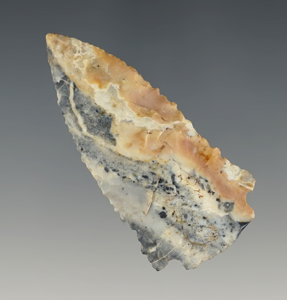 2 1/16" Base Notch point found in Paulding Co., Ohio. Made from Coshocton flint.