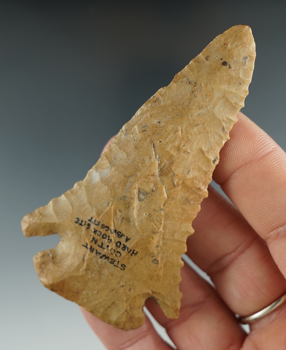 3 1/16" Kirk Cornernotch made from Ft. Payne Chert - Tennessee. Comes with a John Berner COA.