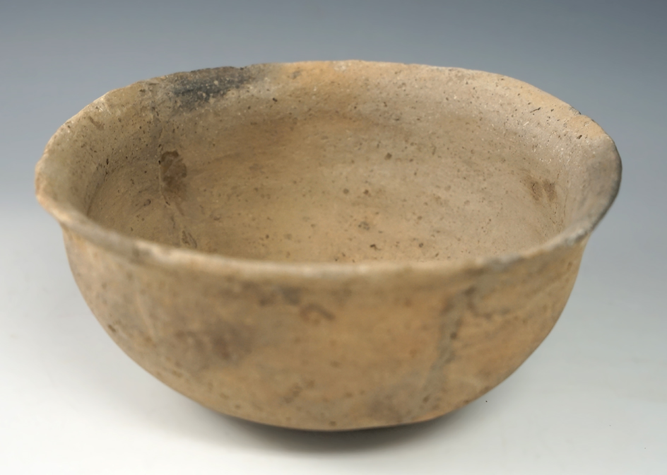 5 7/8" wide x 2 3/8" tall pottery bowl with some restoration. Found in Tipton Co., Tennessee.