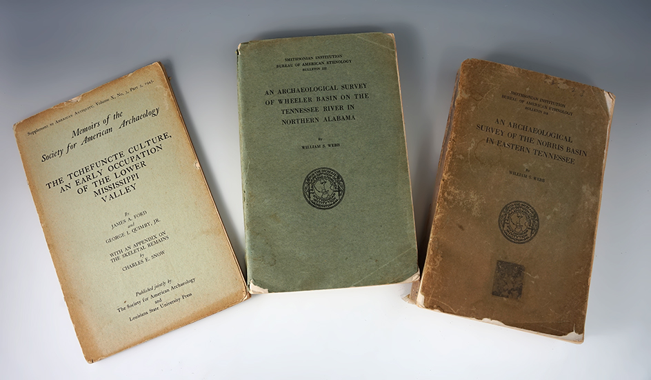 Set of 3 Archaeology Publications including two Smithsonian Bulletins. From the 1930's and 1940's.