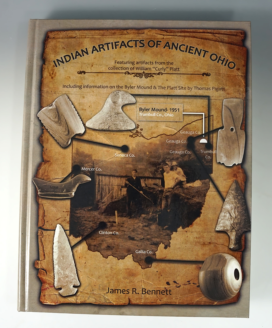 New condition hardcover book:  "Indian Artifacts of Ancient Ohio" by James Bennett.  Signed.