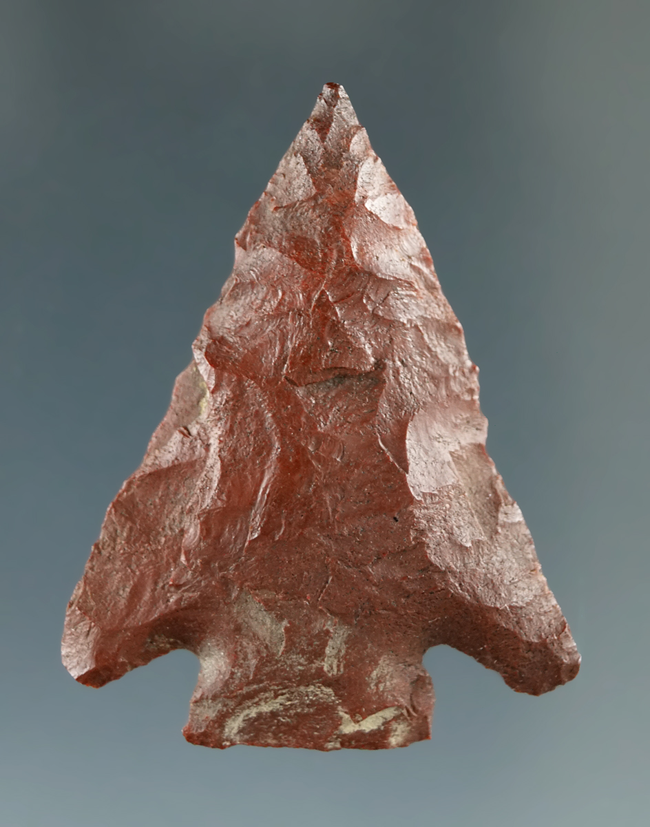 1 7/16" Corner Notch made from Brown Jasper, found near the Columbia River.