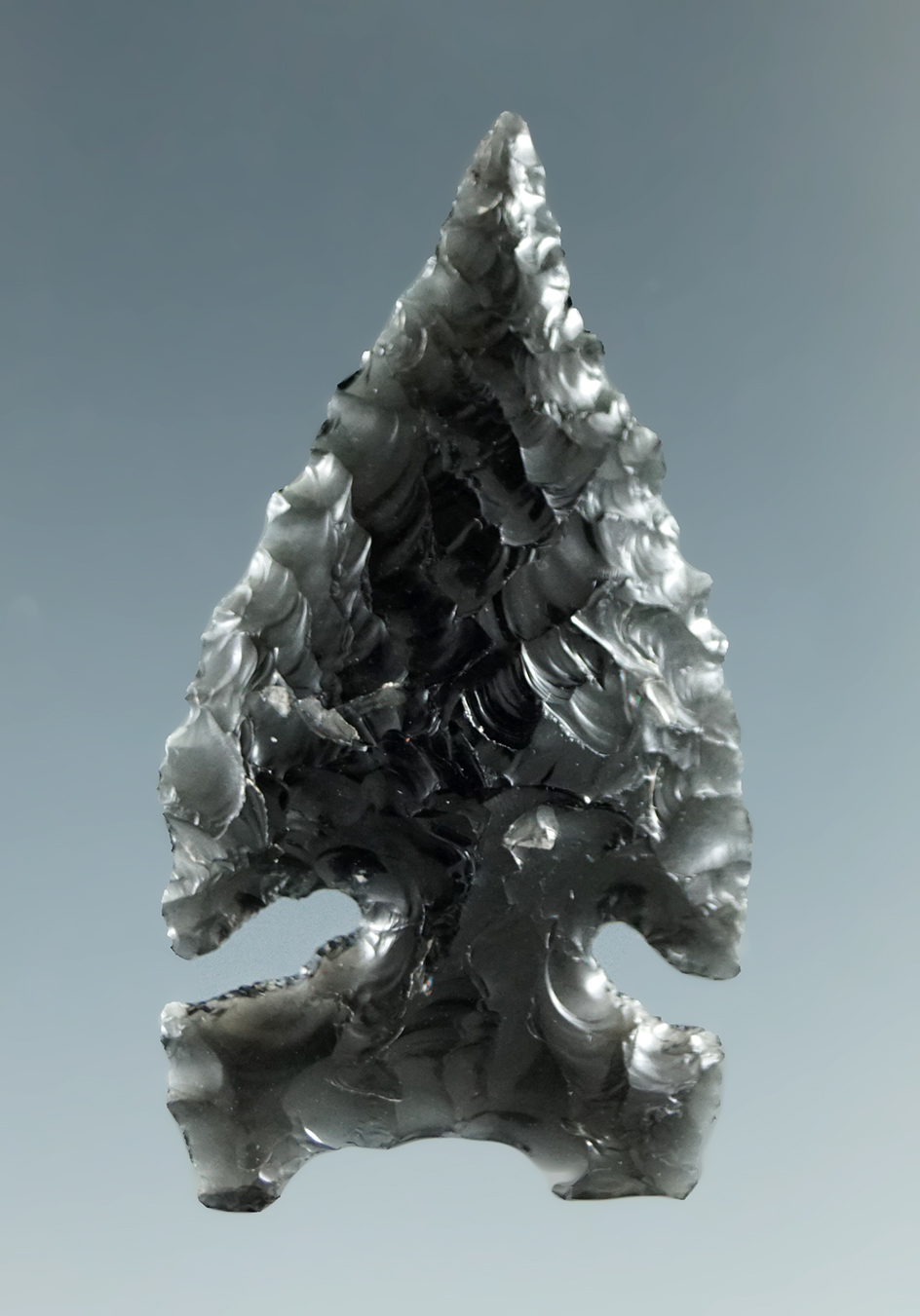 1 3/8" Dogleg Sidenotch made from Translucent Obsidian, found in the Great Basin, Oregon.