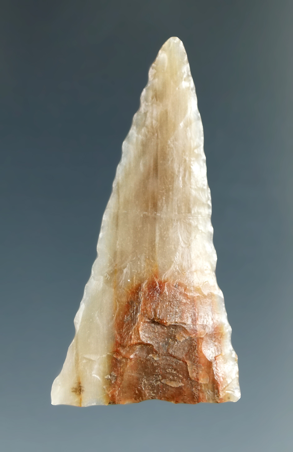 1 1/2" Atlatl Valley Triangular made from Brown and Clear Agatized Wood,  Columbia River.