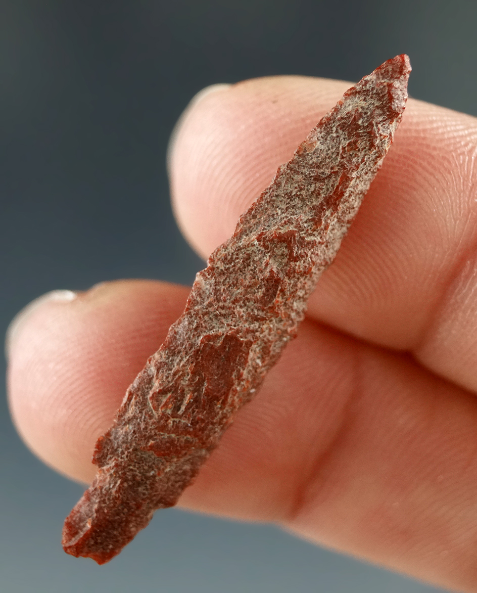 1 1/2" Shouldered Cascade Leaf made from Yellow Jasper, found near the Columbia River.