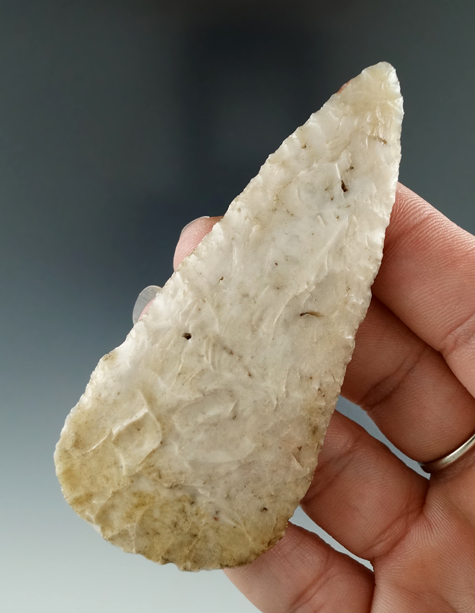 3 1/2" Ovoid Knife made from Cream Agate found near the Columbia River.