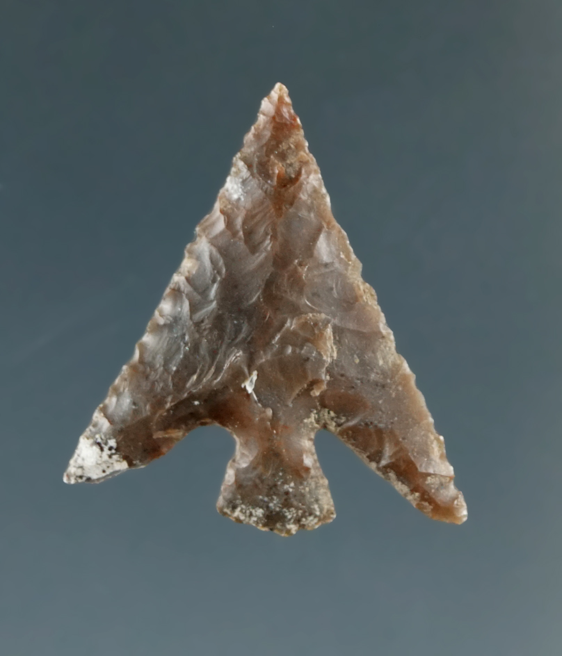 3/4" Columbia Plateau, superb Point, made from brown Jasper, found near the Columbia River.