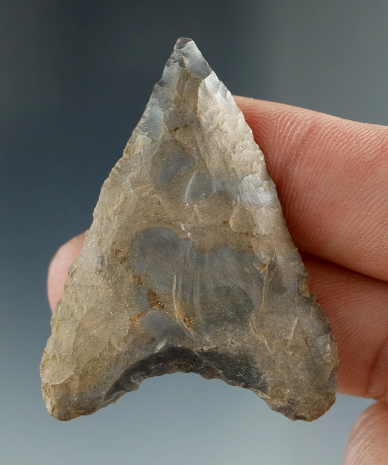 1 3/4" Mule Ear Knife, made from Grey Jasper, found near the Columbia River.