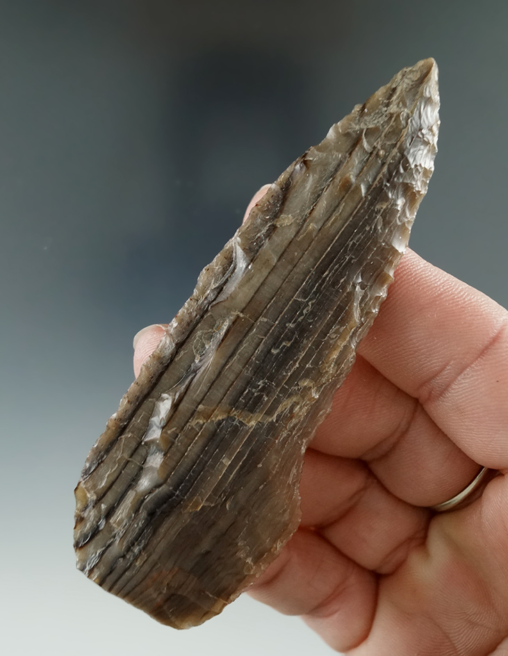 3 1/2" Plateau Pentagonal Knife made from petrified wood, found near the Columbia River.