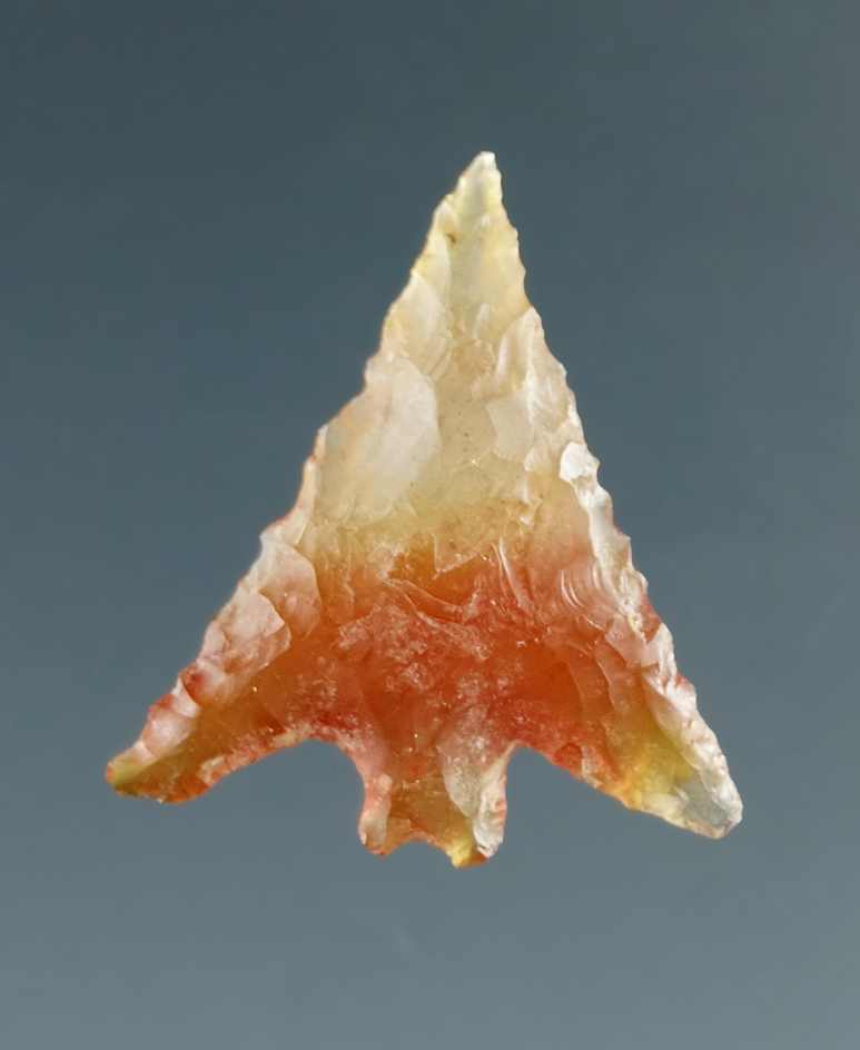 3/4" Columbia Plateau Split Stem made from Clear and Orange Agate, found near the Columbia River.