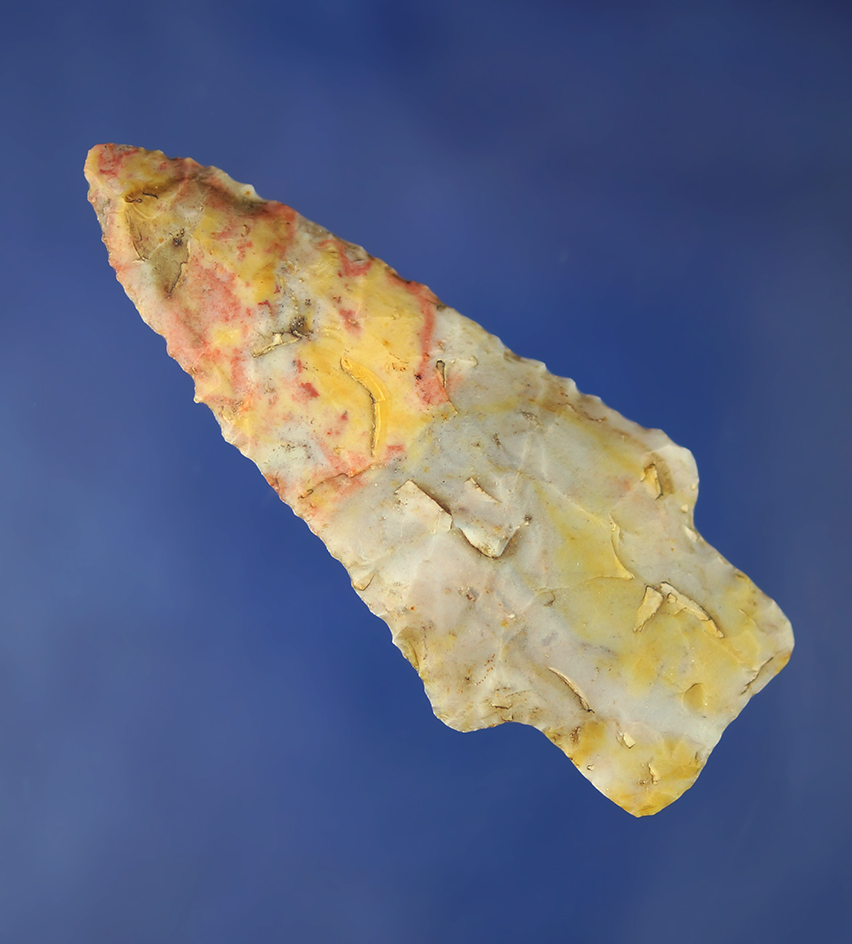 Excellent flaking, style and color on this 2 15/16" Flint Ridge Flint HeavyDuty found in Perry Co.,