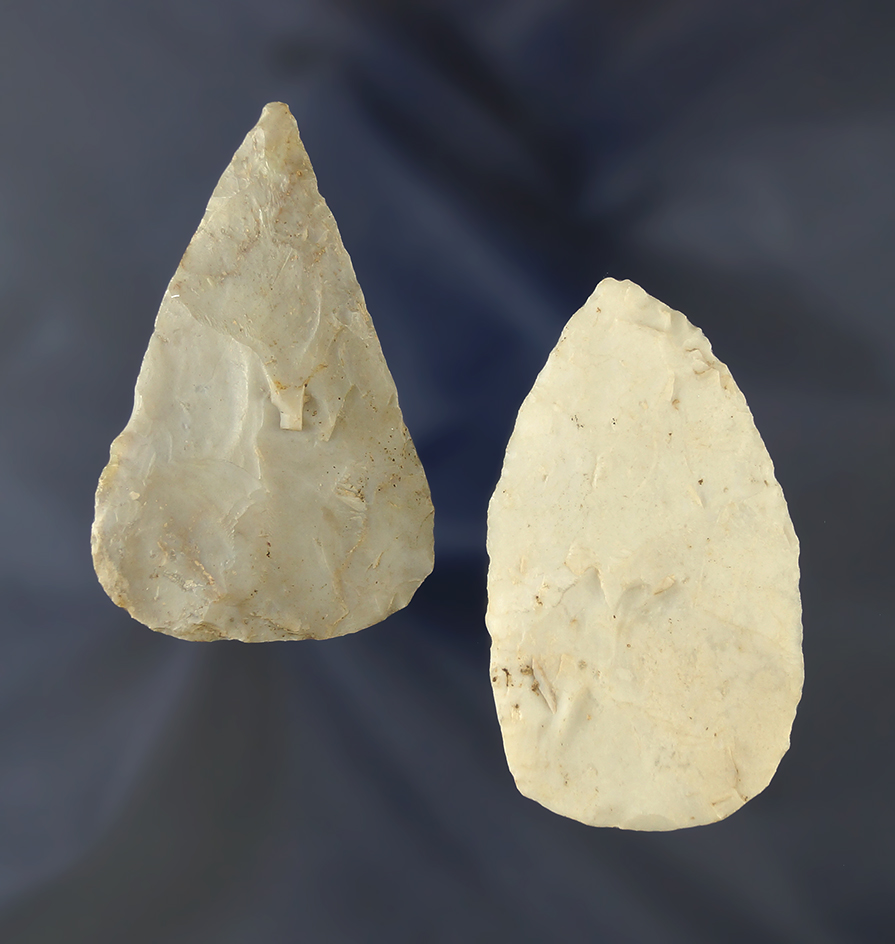 Pair of nicely made and well patinated Adena Cache Blades found in Licking Co., Ohio